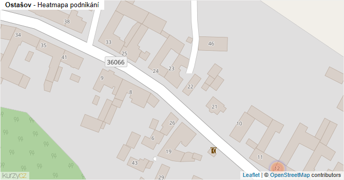 Ostašov - mapa podnikání