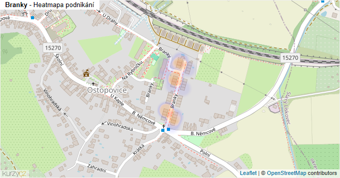Branky - mapa podnikání