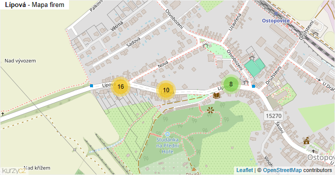 Lípová - mapa firem