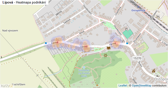 Lípová - mapa podnikání