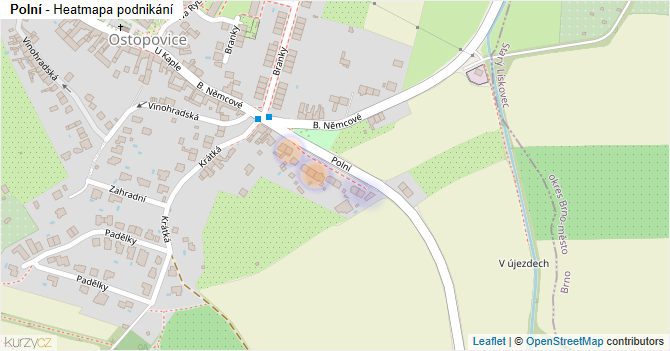 Polní - mapa podnikání