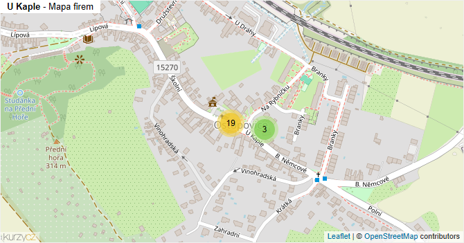 U Kaple - mapa firem
