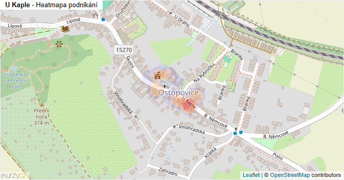 U Kaple - mapa podnikání
