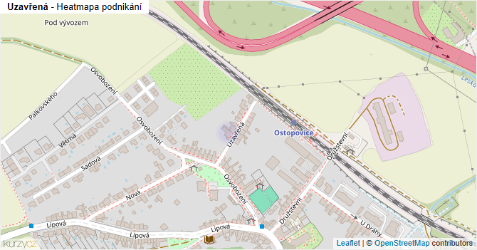 Uzavřená - mapa podnikání