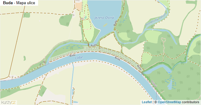 Buda - mapa ulice