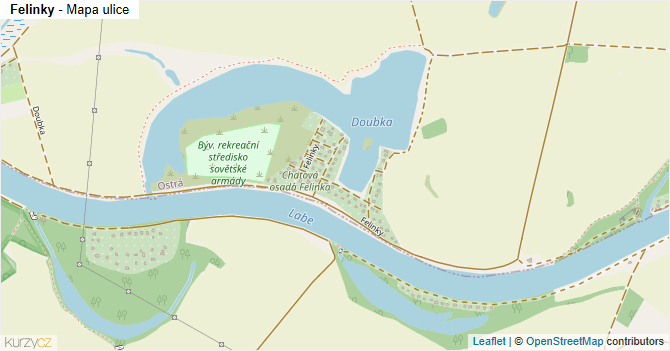Felinky - mapa ulice