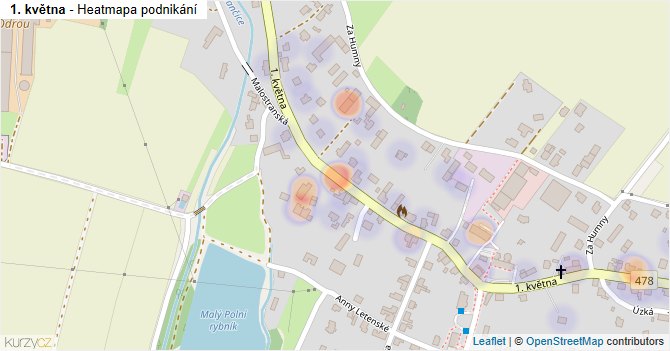 1. května - mapa podnikání