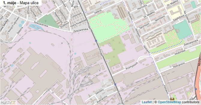 1. máje - mapa ulice