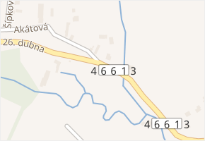 26. dubna v obci Ostrava - mapa ulice