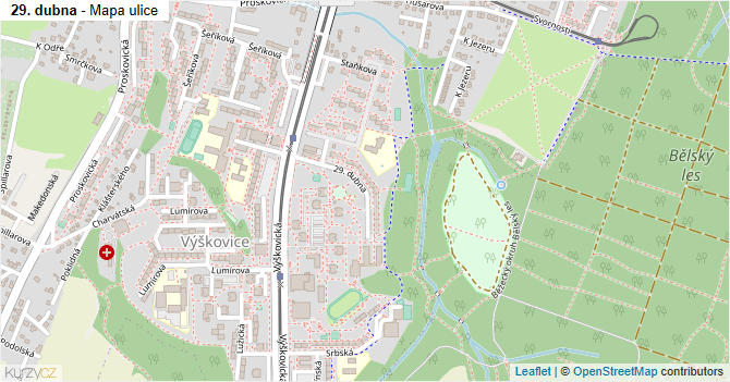 29. dubna - mapa ulice