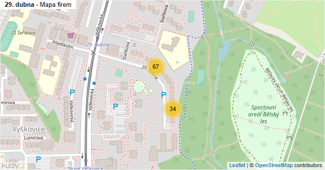 29. dubna - mapa firem