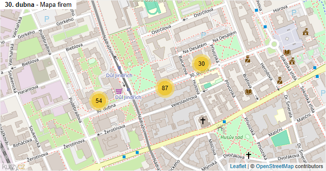 30. dubna - mapa firem
