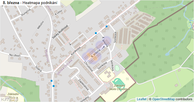 8. března - mapa podnikání