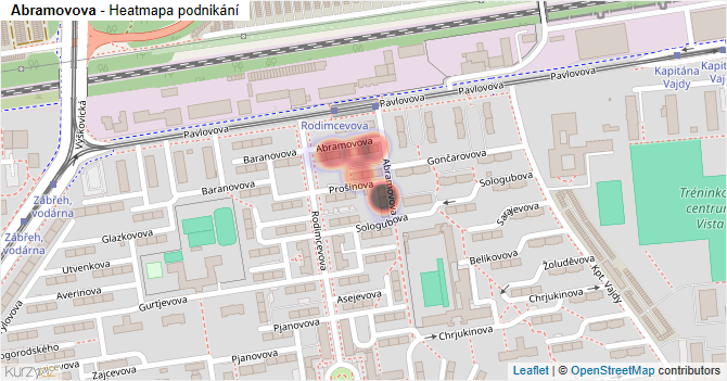 Abramovova - mapa podnikání