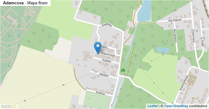 Adamcova - mapa firem