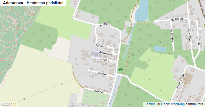 Adamcova - mapa podnikání