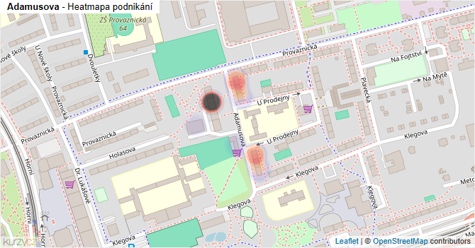 Adamusova - mapa podnikání