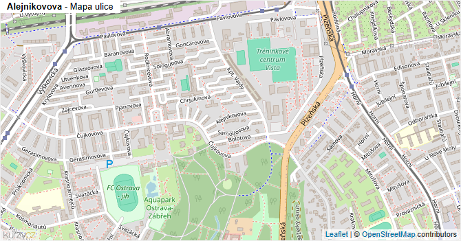 Alejnikovova - mapa ulice