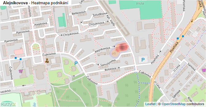 Alejnikovova - mapa podnikání