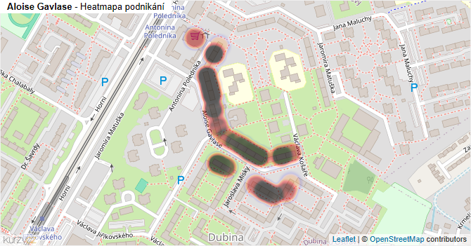 Aloise Gavlase - mapa podnikání