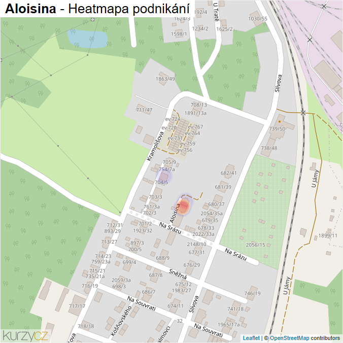 Mapa Aloisina - Firmy v ulici.