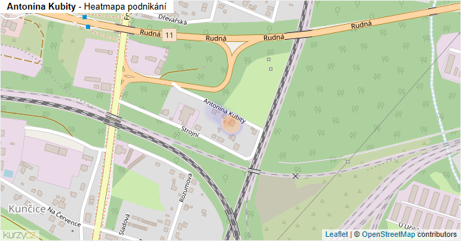 Antonína Kubity - mapa podnikání