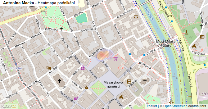 Antonína Macka - mapa podnikání