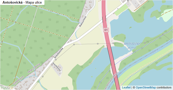 Antošovická - mapa ulice