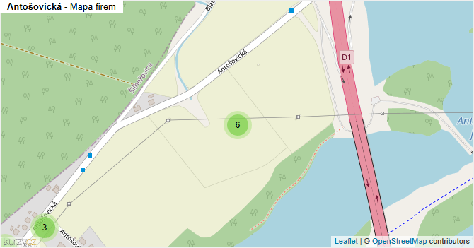 Antošovická - mapa firem