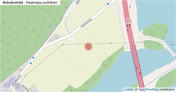 Antošovická - mapa podnikání