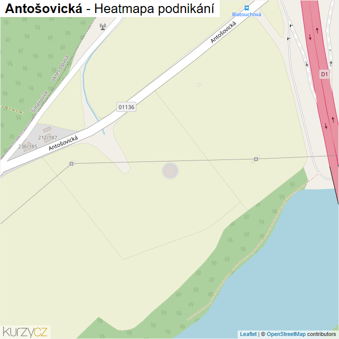 Mapa Antošovická - Firmy v ulici.