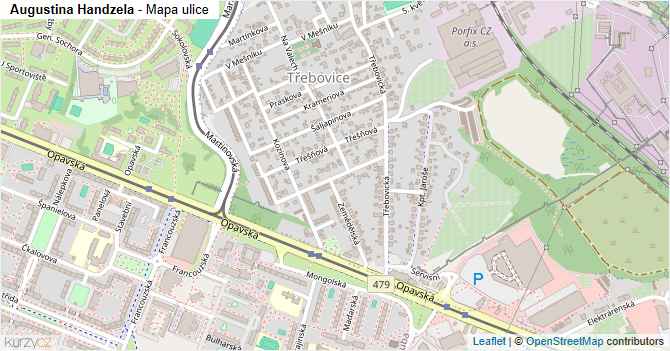 Augustina Handzela - mapa ulice