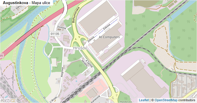 Augustinkova - mapa ulice