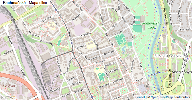 Bachmačská - mapa ulice
