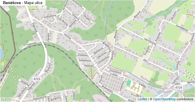 Banášova - mapa ulice