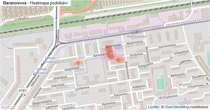 Baranovova - mapa podnikání