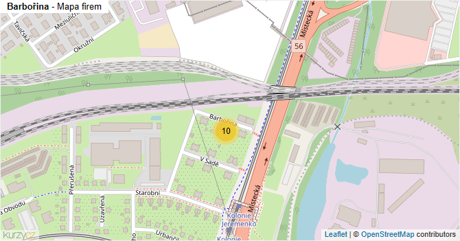 Barbořina - mapa firem