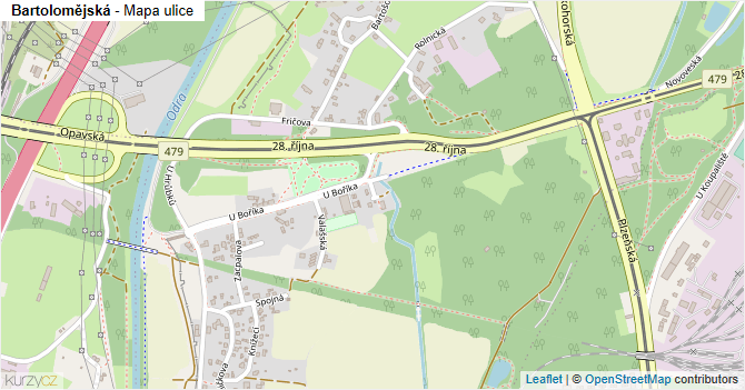Bartolomějská - mapa ulice