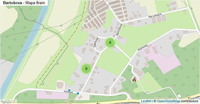 Bartošova - mapa firem