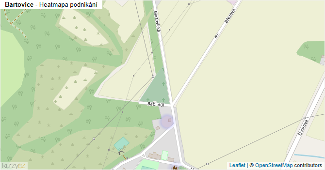 Bartovice - mapa podnikání