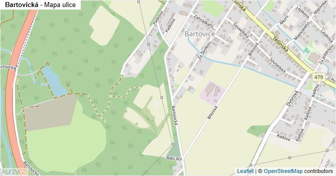 Bartovická - mapa ulice