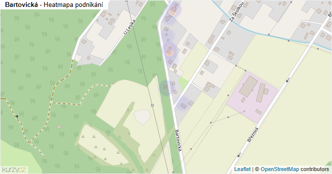 Bartovická - mapa podnikání
