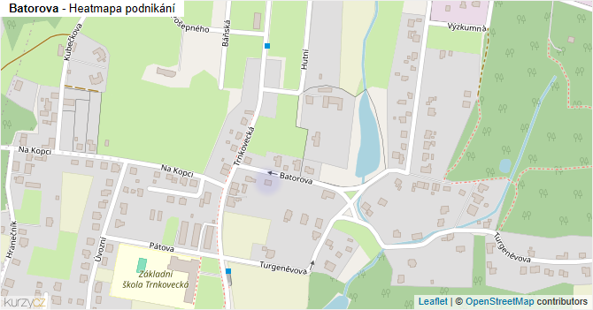 Batorova - mapa podnikání
