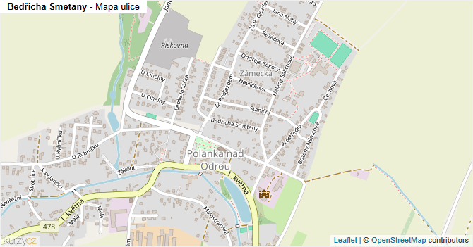 Bedřicha Smetany - mapa ulice