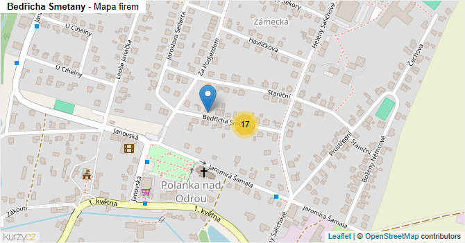 Bedřicha Smetany - mapa firem