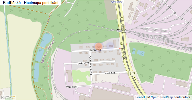Bedřišská - mapa podnikání