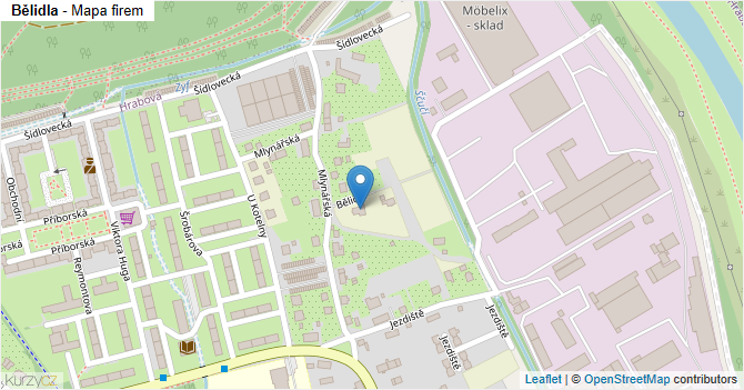 Bělidla - mapa firem