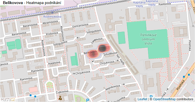 Belikovova - mapa podnikání