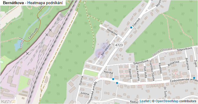 Bernátkova - mapa podnikání
