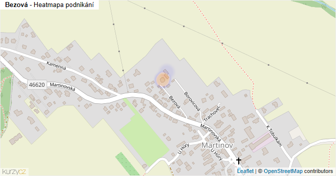 Bezová - mapa podnikání